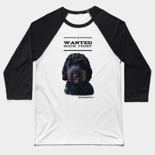 Cockapoo / Doodle Dog Sock Thief Baseball T-Shirt